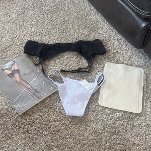 Women's Intimates Set - Black, Cream, White